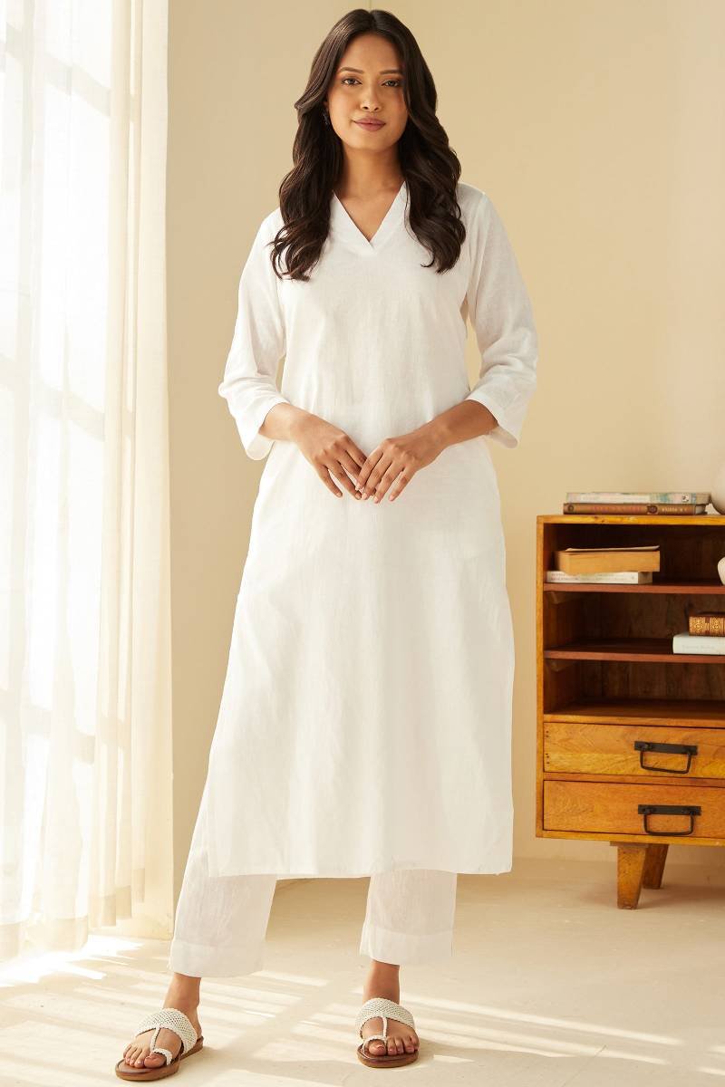3_179_446.jpg Roza Seher White Kurta - Image 1