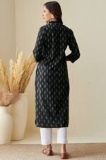 Naadirah Anya Black Ikat Kurta - Image 6