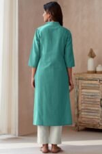 Roza Seher Turquoise Kurta - Image 7