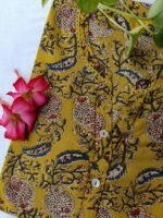 "Aayra" Collared Yellow Cotton Kurta - Image 2