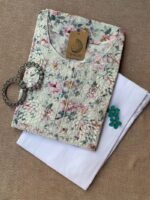 "Aaloka" Chikankari Kurta with Pants (2pc) - Big Size